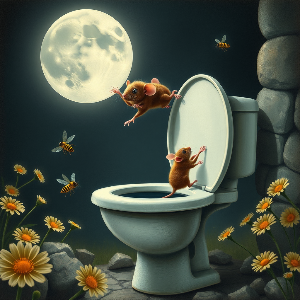 rats diving off the moon into a toilet,bees