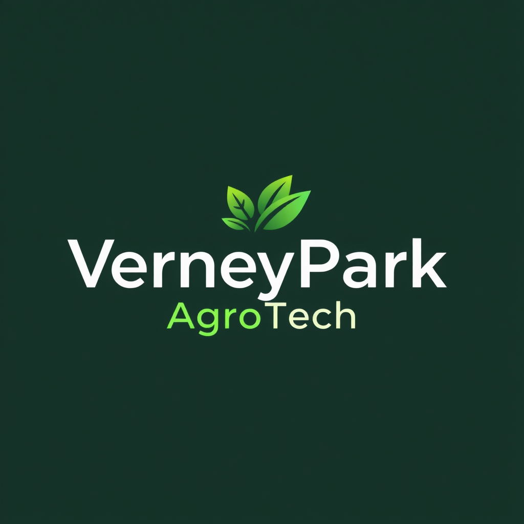 To create a visually striking and memorable logo for "VerneyPark-AgroTech," the design should reflect innovation, sustainability, and the forward-thinking nature of agricultural technology. The logo should evoke a sense of growth, connection with nature, and cutting-edge solutions.

Incorporating natural elements like leaves, crops, or a subtle depiction of the earth can symbolize the agricultural focus, while sleek, modern lines or abstract shapes can highlight the technology aspect. The typography should be clean and contemporary, with "VerneyPark" standing strong and distinguished, while "AgroTech" can be presented in a way that reflects innovation—perhaps with a futuristic font or stylized design.

A color palette inspired by nature, such as earthy greens, blues, or rich browns, can create a connection to the agricultural world, balanced with a hint of metallic or tech-inspired hues to convey modernity and innovation. The overall logo should merge the concepts of tradition and technology, representing VerneyPark-AgroTech’s role in revolutionizing agriculture while staying rooted in the environment.