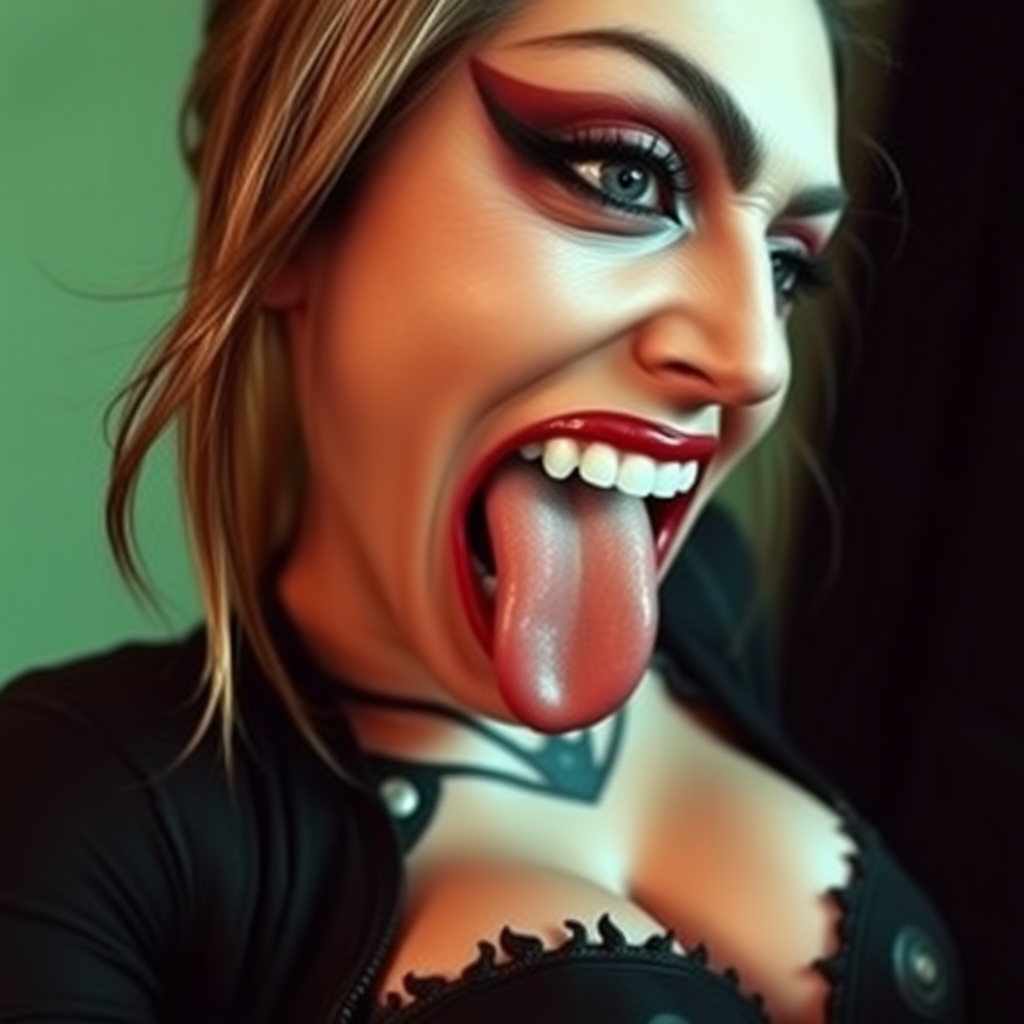 rpg mimic chest attacking sexy woman with tongue