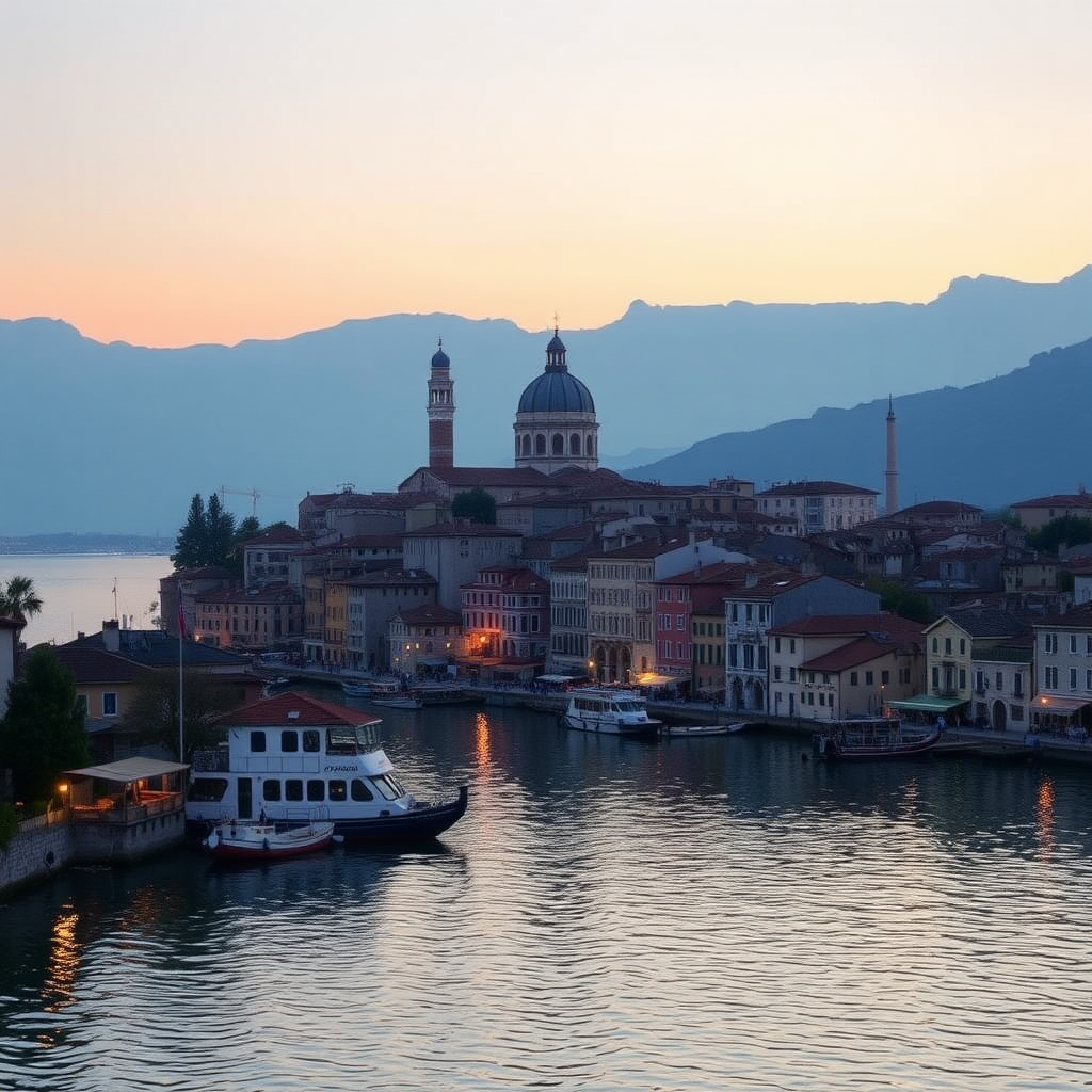 Veneto Riviera del Brenta at dawn,