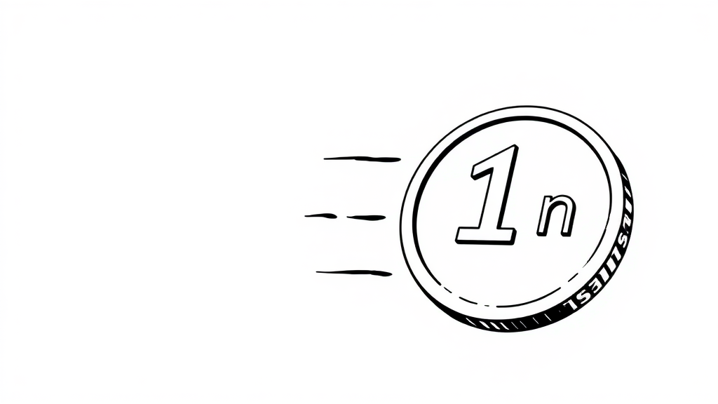 A token moving fast to the right with the engraving "1 scan"  
In the style of a comic icon in black ink only on a white background