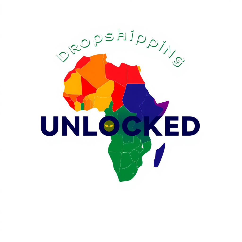 Design a logo for "Dropshipping Unlocked Africa" with vibrant and eye-catching colors. The logo should effectively convey a sense of dynamism and opportunity while incorporating elements that represent Africa’s diverse culture and economic potential.