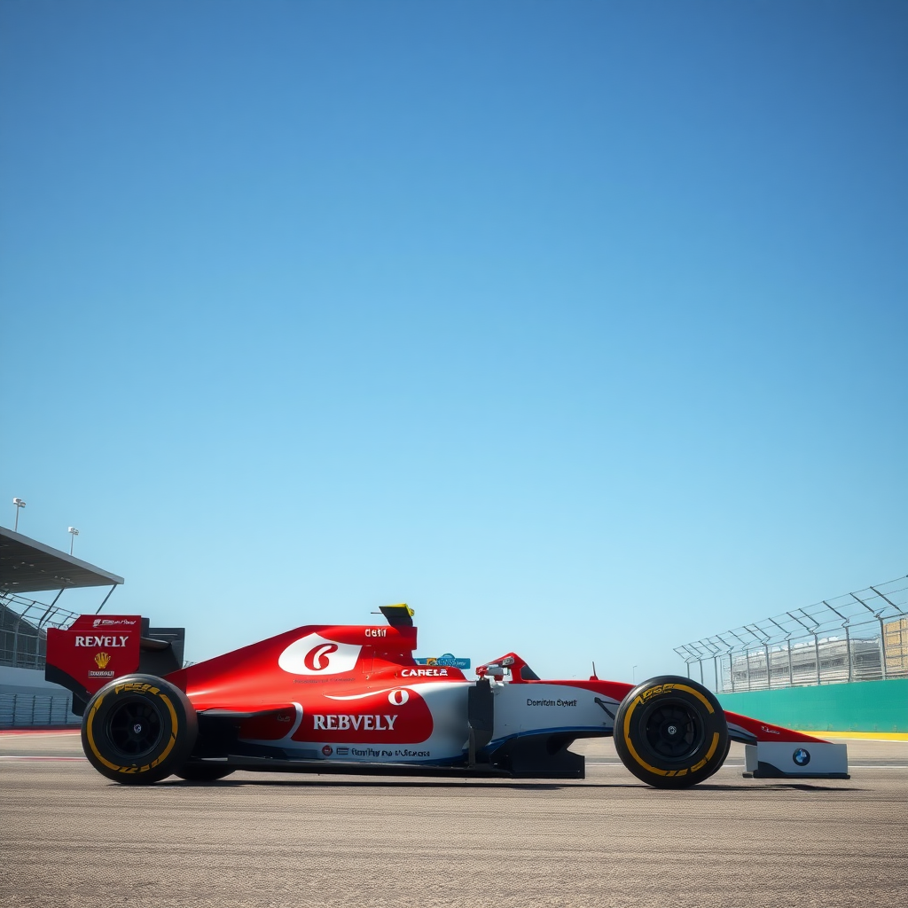 f1 car in clear sky