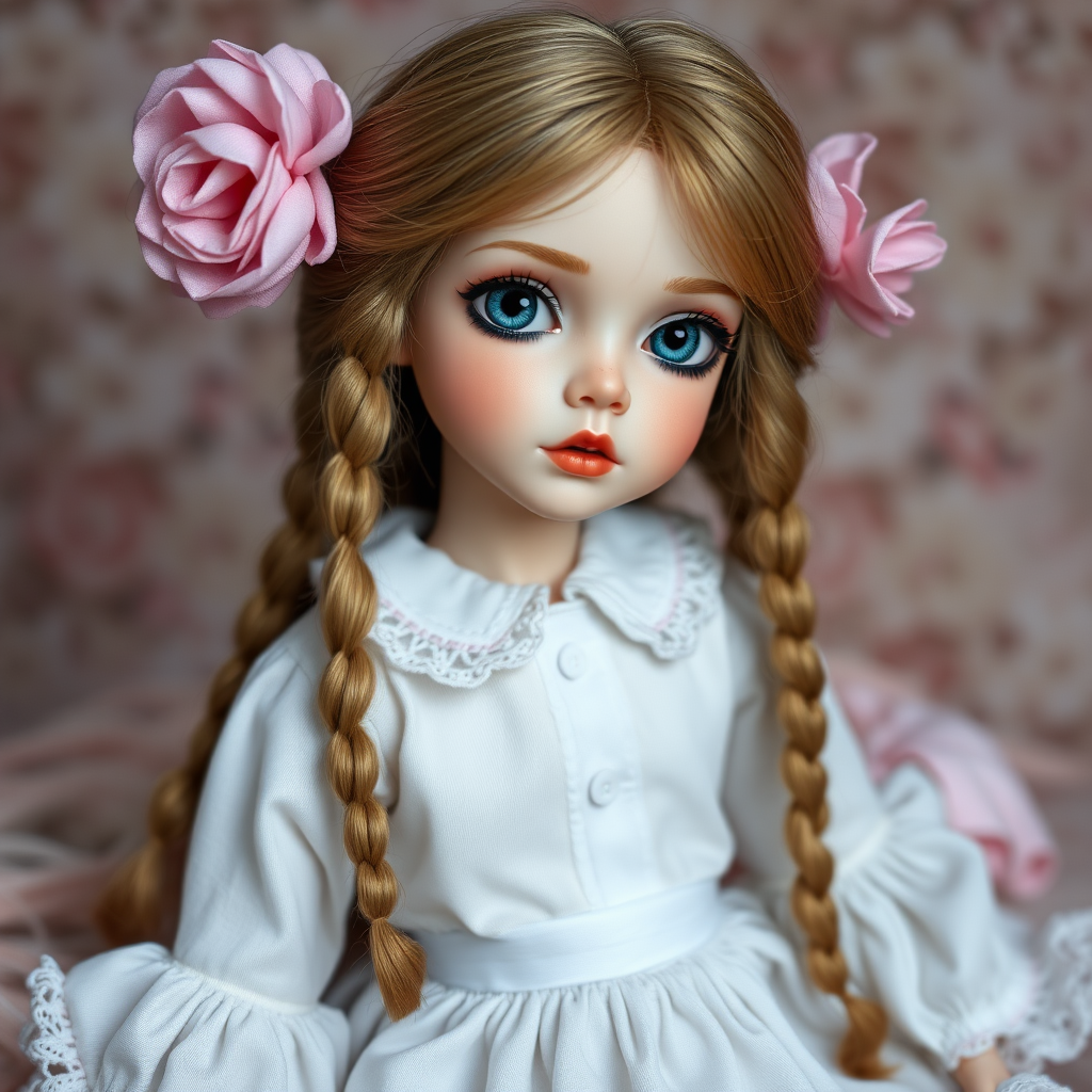 ooak art doll falling in love, artist doll, realistic doll, life-like porcelain doll, cool preteen girl, unique personality, stunning eyes, bisque doll, bjd