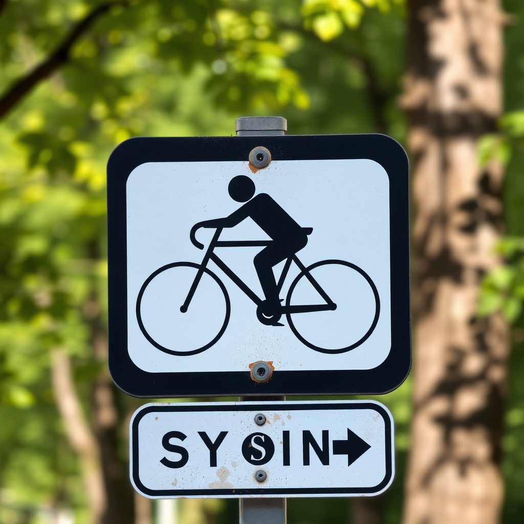 cycling road sign