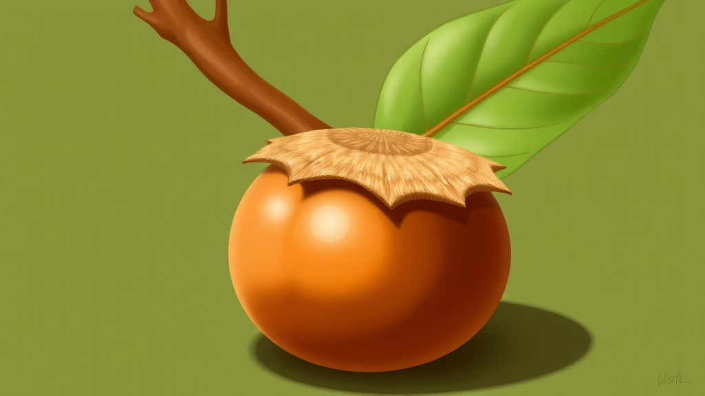 Draw a chestnut as realistically as possible.