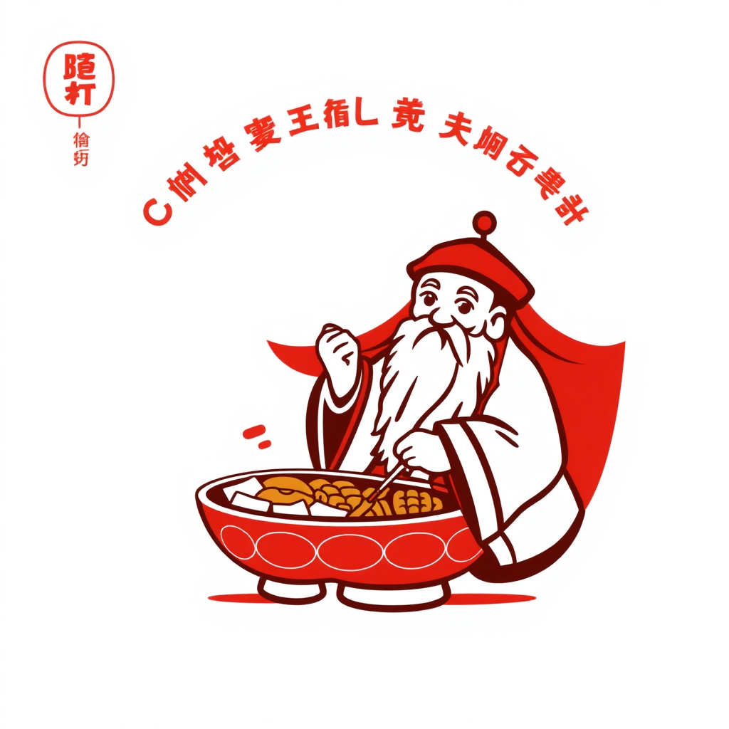 Design a logo for the Chinese old scholar fast food restaurant.