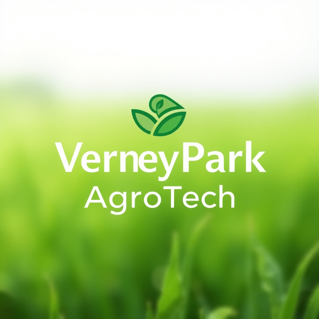 To create a visually striking and memorable logo for "VerneyPark-AgroTech," the design should reflect innovation, sustainability, and the forward-thinking nature of agricultural technology. The logo should evoke a sense of growth, connection with nature, and cutting-edge solutions.

Incorporating natural elements like leaves, crops, or a subtle depiction of the earth can symbolize the agricultural focus, while sleek, modern lines or abstract shapes can highlight the technology aspect. The typography should be clean and contemporary, with "VerneyPark" standing strong and distinguished, while "AgroTech" can be presented in a way that reflects innovation—perhaps with a futuristic font or stylized design.

A color palette inspired by nature, such as earthy greens, blues, or rich browns, can create a connection to the agricultural world, balanced with a hint of metallic or tech-inspired hues to convey modernity and innovation. The overall logo should merge the concepts of tradition and technology, representing VerneyPark-AgroTech’s role in revolutionizing agriculture while staying rooted in the environment.