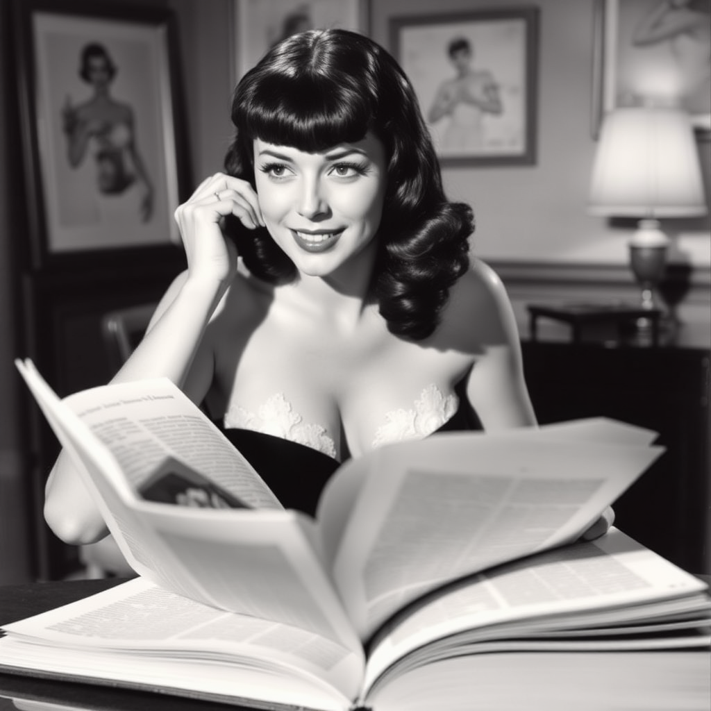 betty page turning the page