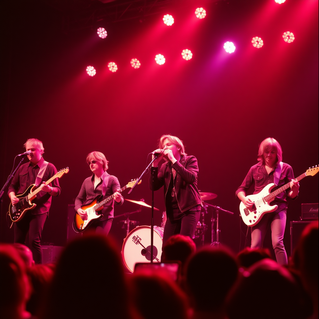 a 1980s "new romantics" band in concert