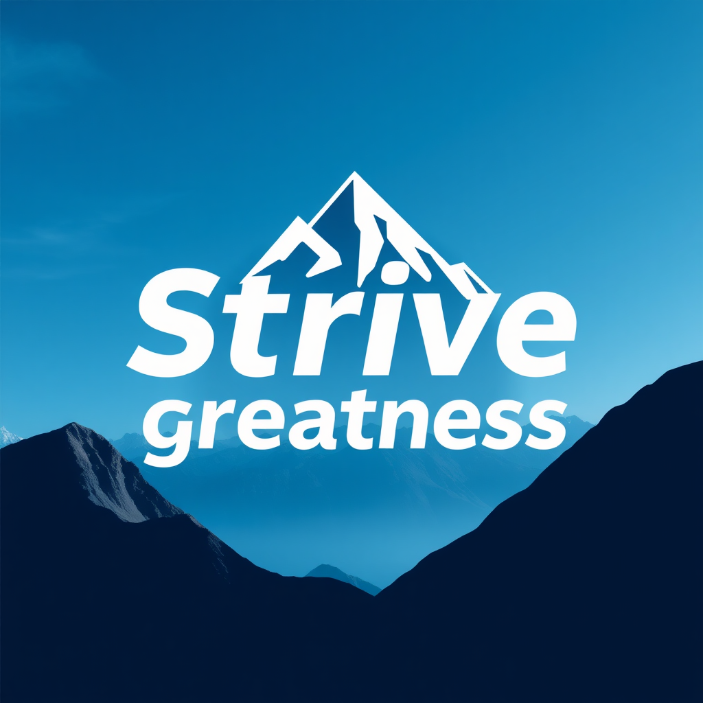 slogan logo for company "Strive for greatness"