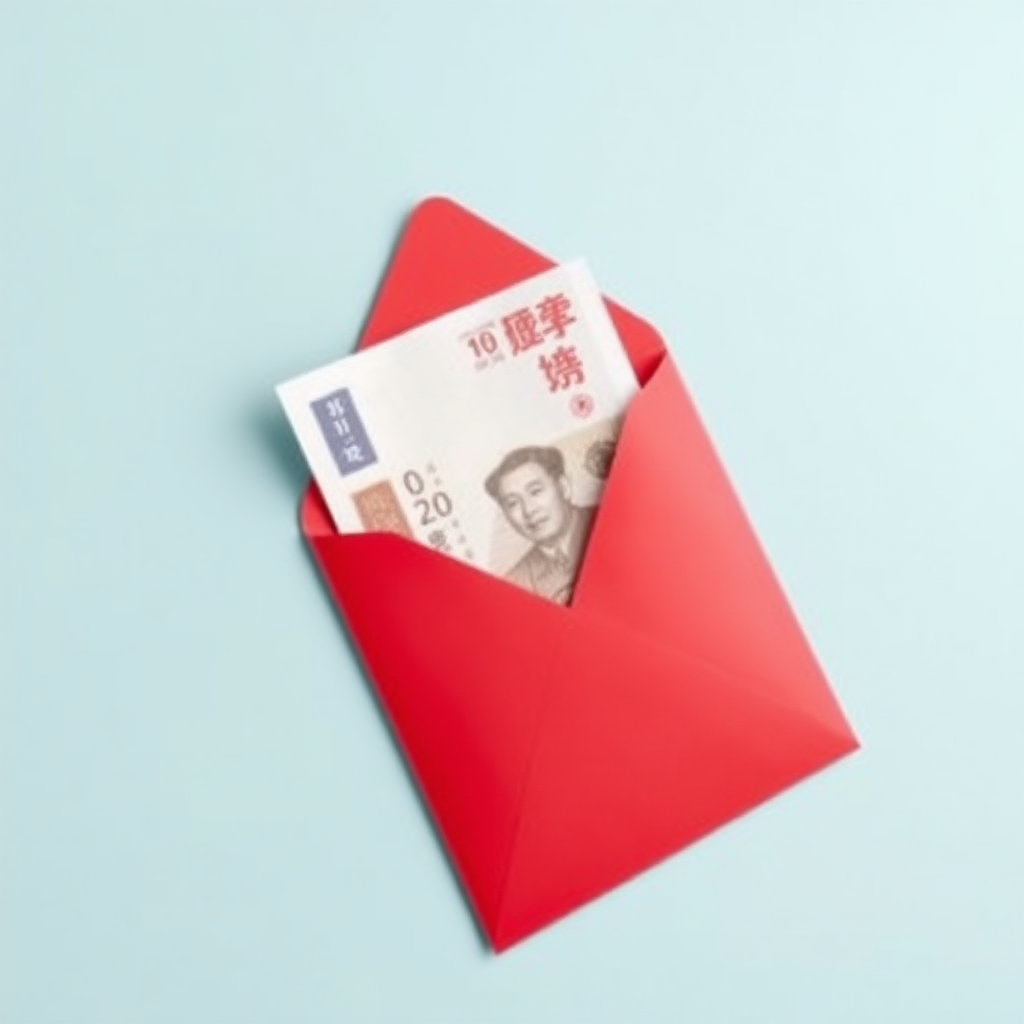 Red envelope, inside there is Renminbi.