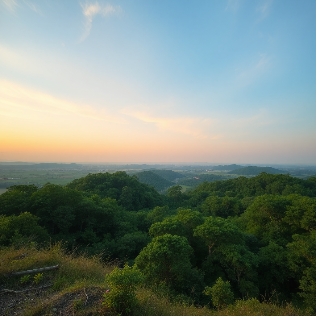 A scene that suddenly becomes clear, real photo, natural scenery, high-definition image, large scene.