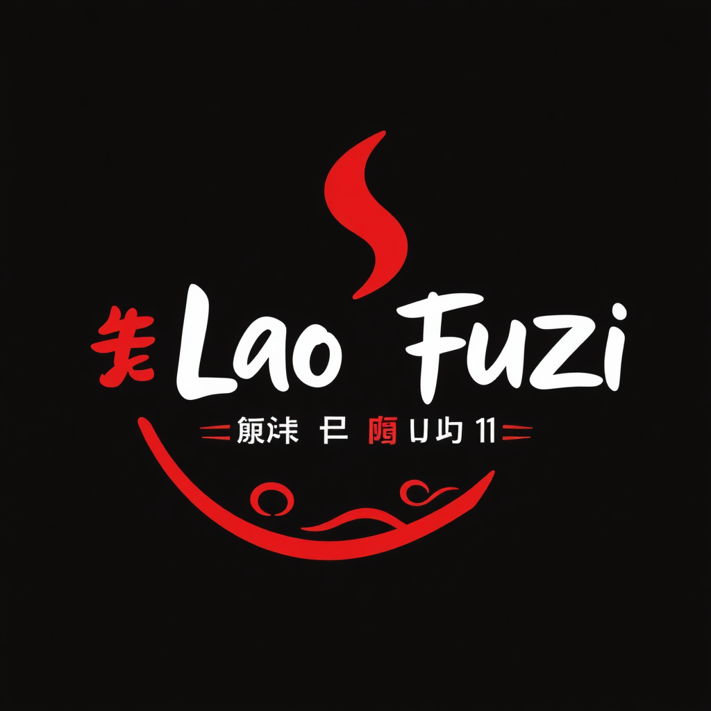 Draw the logo for Lao Fuzi Chinese fast food restaurant.