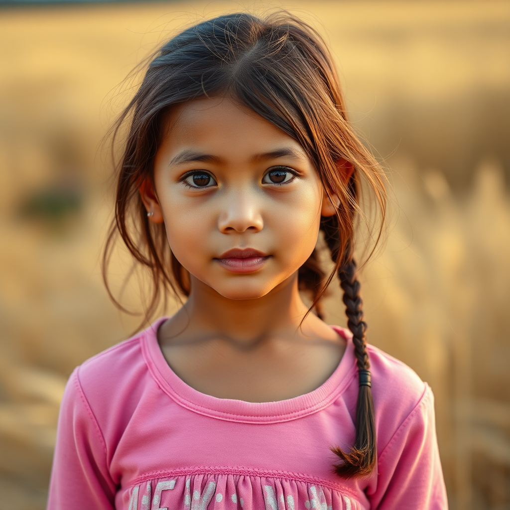 Amputee girl, young girl, medium field of vision.