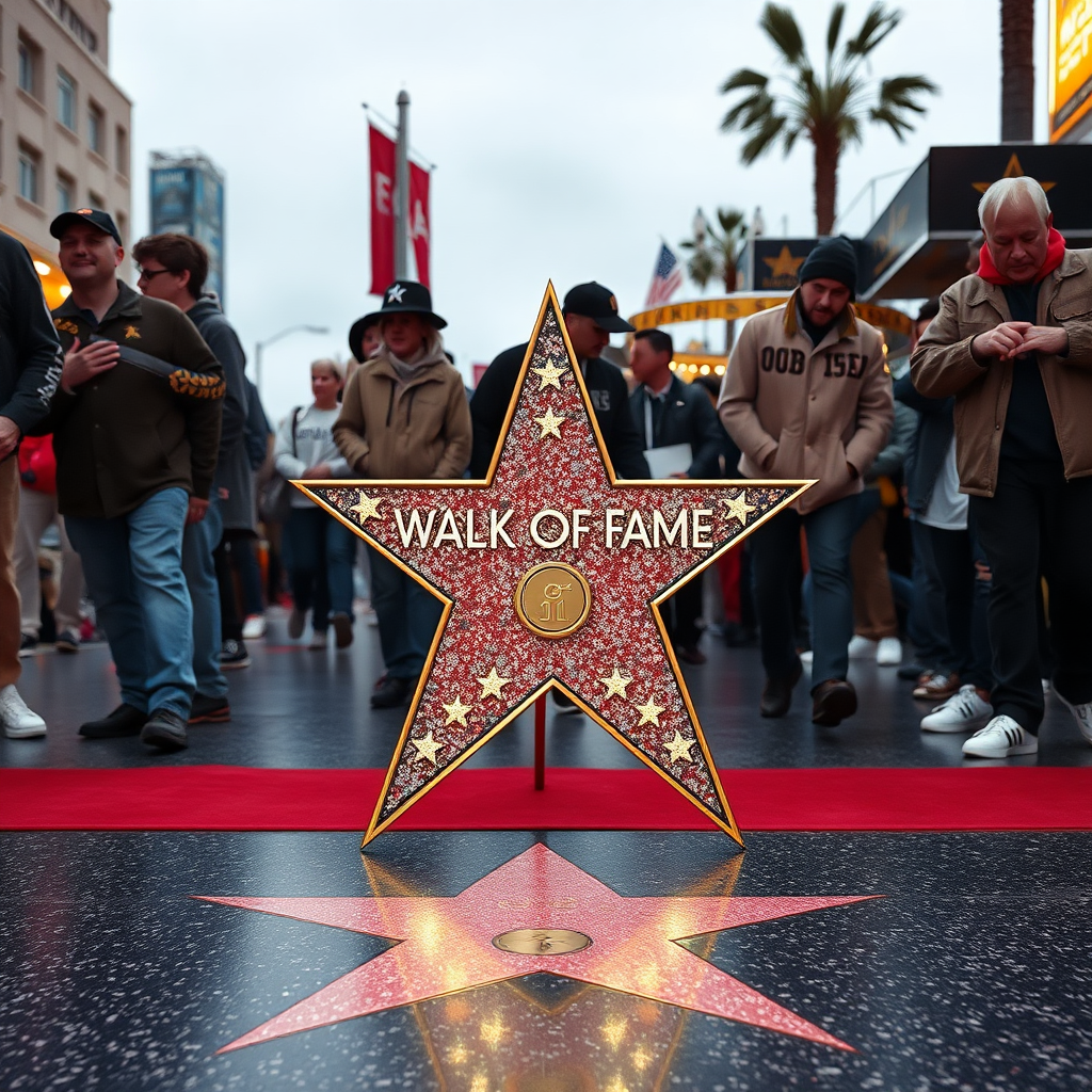 walk of fame star with the ed edd n eddy name on it