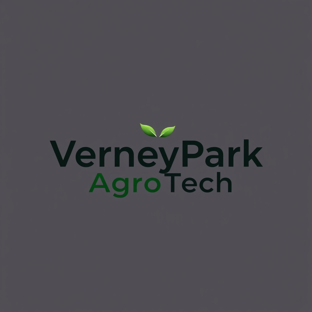 To create a visually striking and memorable logo for "VerneyPark-AgroTech," the design should reflect innovation, sustainability, and the forward-thinking nature of agricultural technology. The logo should evoke a sense of growth, connection with nature, and cutting-edge solutions.

Incorporating natural elements like leaves, crops, or a subtle depiction of the earth can symbolize the agricultural focus, while sleek, modern lines or abstract shapes can highlight the technology aspect. The typography should be clean and contemporary, with "VerneyPark" standing strong and distinguished, while "AgroTech" can be presented in a way that reflects innovation—perhaps with a futuristic font or stylized design.

A color palette inspired by nature, such as earthy greens, blues, or rich browns, can create a connection to the agricultural world, balanced with a hint of metallic or tech-inspired hues to convey modernity and innovation. The overall logo should merge the concepts of tradition and technology, representing VerneyPark-AgroTech’s role in revolutionizing agriculture while staying rooted in the environment.