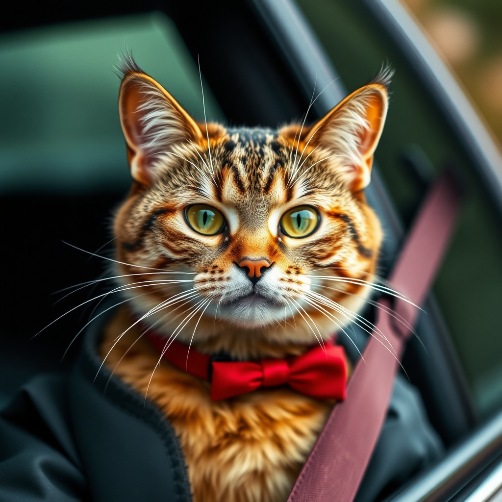 A cat used car salesman