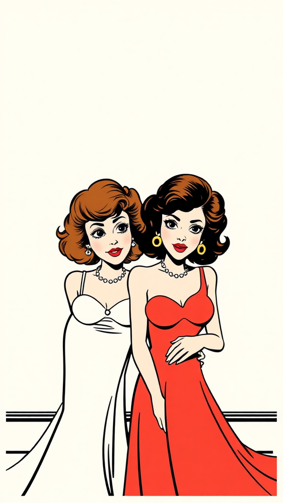 Sofia Loren and Gina Lollobrigida comic strip