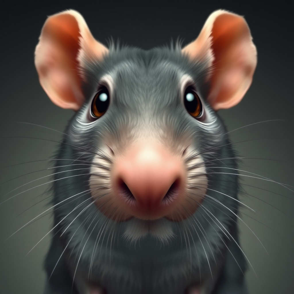 A photo of a rat with a cartoonishly big human nose, highly detailed, masterpiece