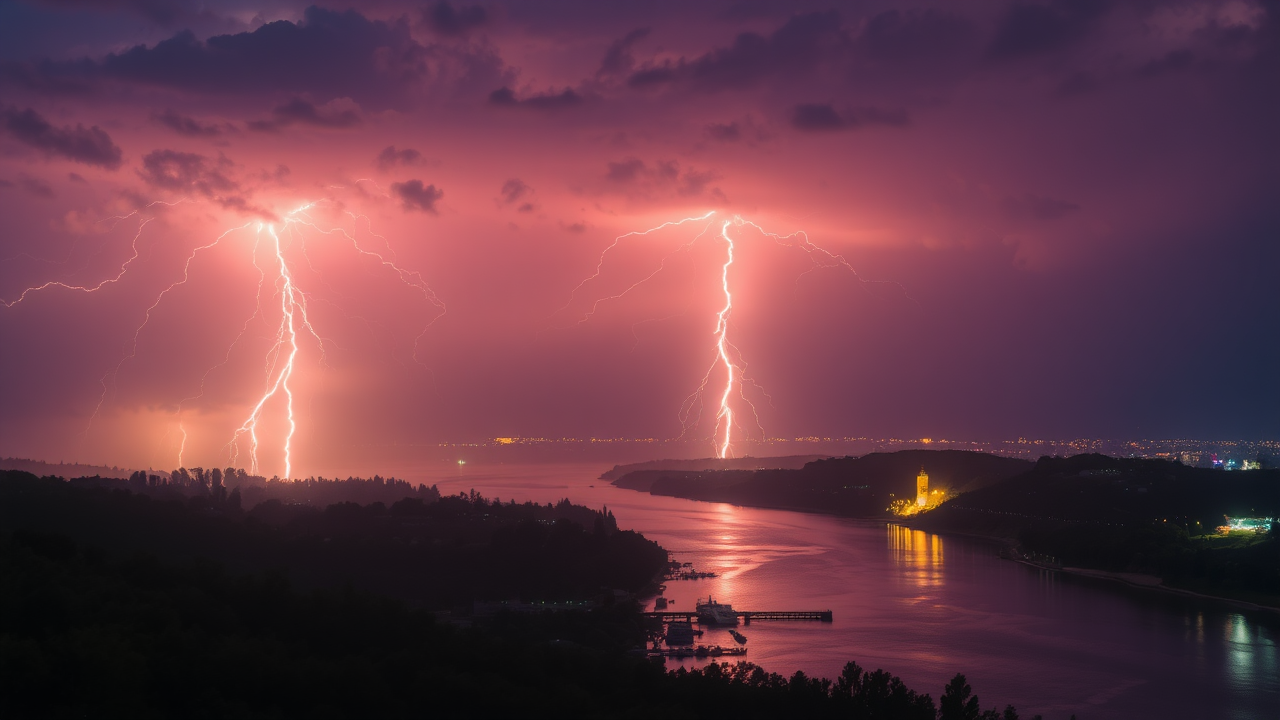 photo,lightning,river