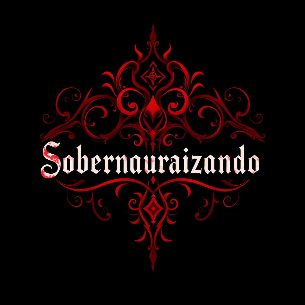 A mesmerizing logo for a YouTube channel named "Sobrenaturalizando" featuring striking details in blood-red hues. The design depicts a dark, supernatural theme with a gothic twist. The logo showcases intricate swirls and mystical symbols in vibrant shades of crimson, adding a sense of mystery and intrigue. This visually captivating image seamlessly blends the macabre with elegance, inviting viewers into a world of supernatural wonders. The quality of this logo is outstanding, with sharp lines and rich colors that make it truly stand out.