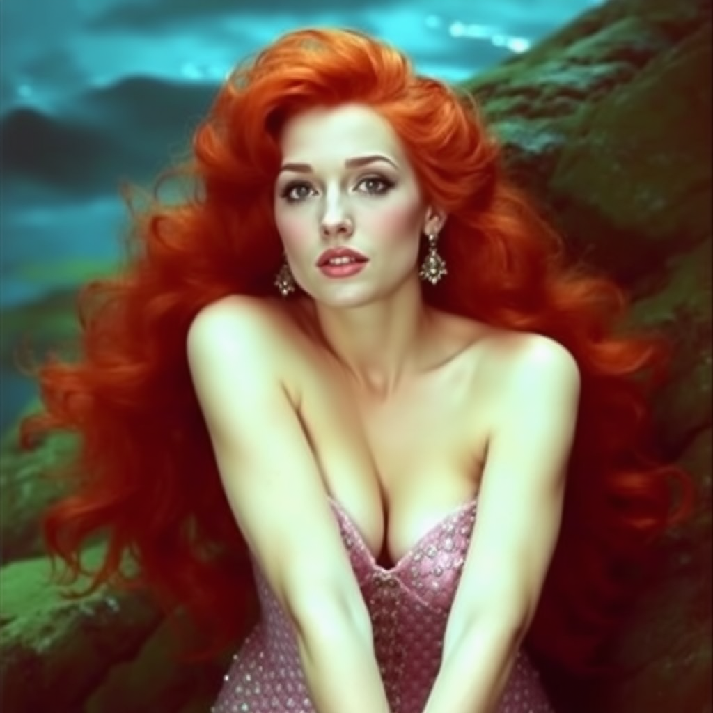 Lysette Anthony as a mermaid