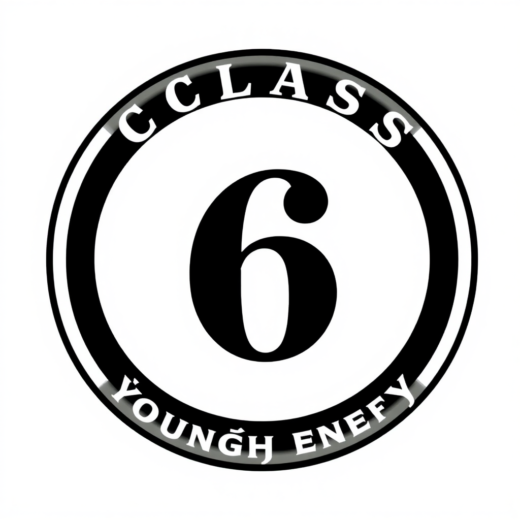 The class badge features the element "6," is circular, and embodies youthful energy.