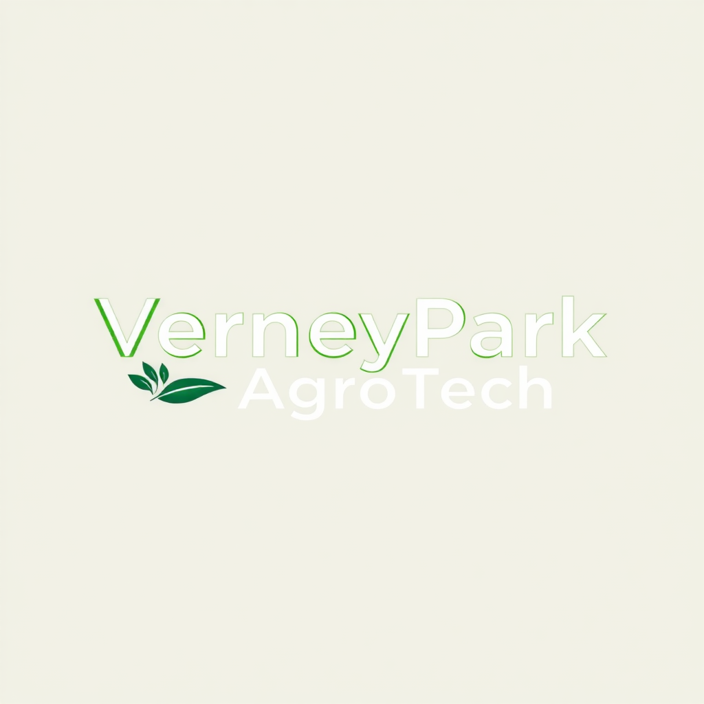 To create a visually striking and memorable logo for "VerneyPark-AgroTech," the design should reflect innovation, sustainability, and the forward-thinking nature of agricultural technology. The logo should evoke a sense of growth, connection with nature, and cutting-edge solutions.

Incorporating natural elements like leaves, crops, or a subtle depiction of the earth can symbolize the agricultural focus, while sleek, modern lines or abstract shapes can highlight the technology aspect. The typography should be clean and contemporary, with "VerneyPark" standing strong and distinguished, while "AgroTech" can be presented in a way that reflects innovation—perhaps with a futuristic font or stylized design.

A color palette inspired by nature, such as earthy greens, blues, or rich browns, can create a connection to the agricultural world, balanced with a hint of metallic or tech-inspired hues to convey modernity and innovation. The overall logo should merge the concepts of tradition and technology, representing VerneyPark-AgroTech’s role in revolutionizing agriculture while staying rooted in the environment.