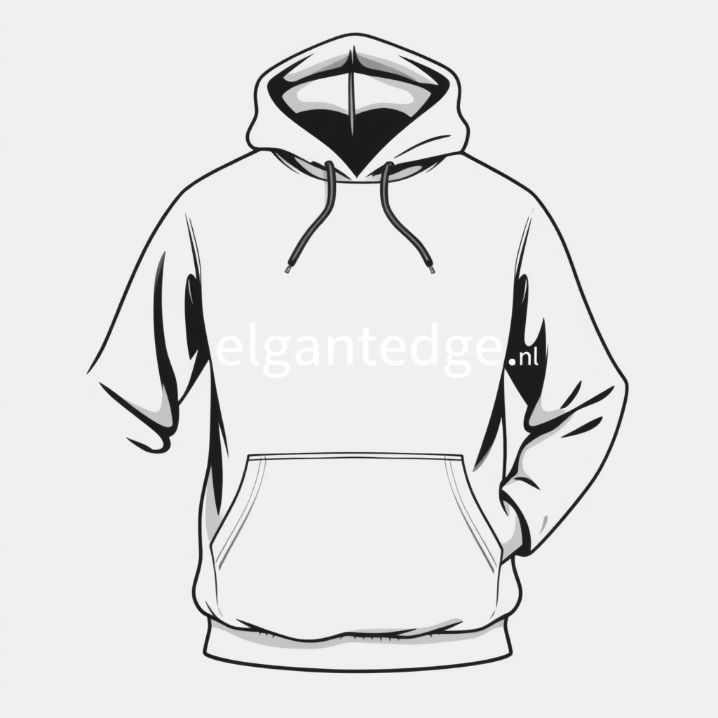 Write me a prompt for a hoodie, sweatshirt, and t-shirt with the brand name elegantedge.nl.