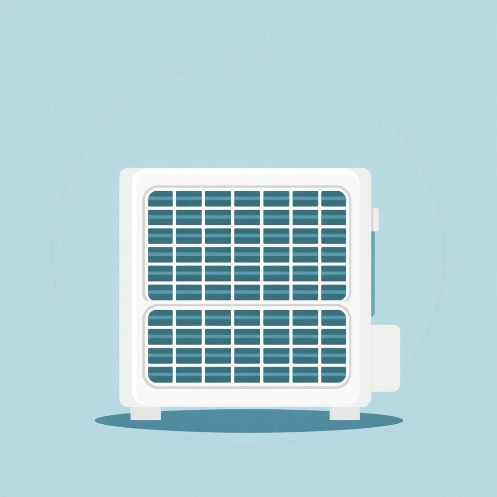 flat icon of air conditioning condenser