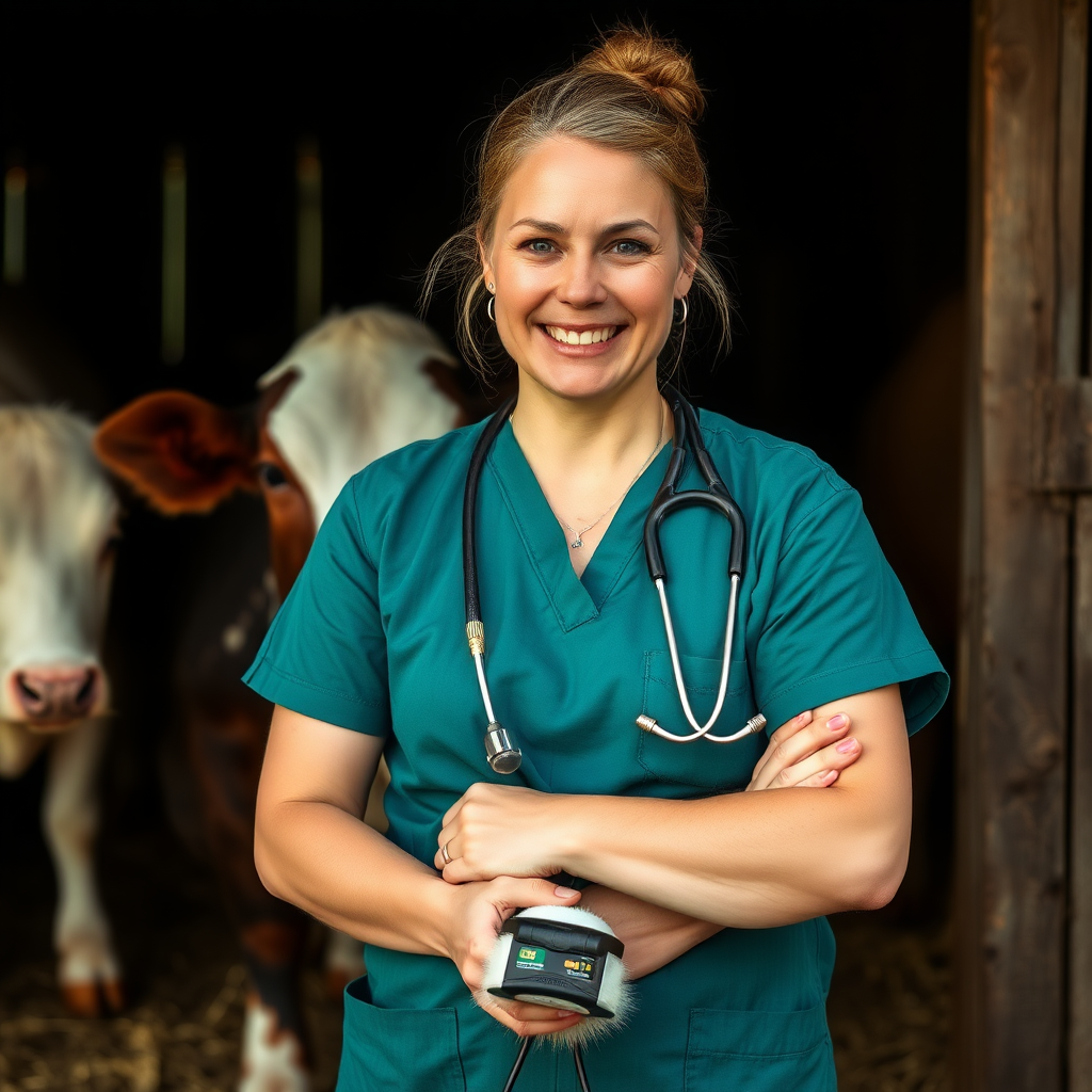 Danish, female veterinarian, cattle