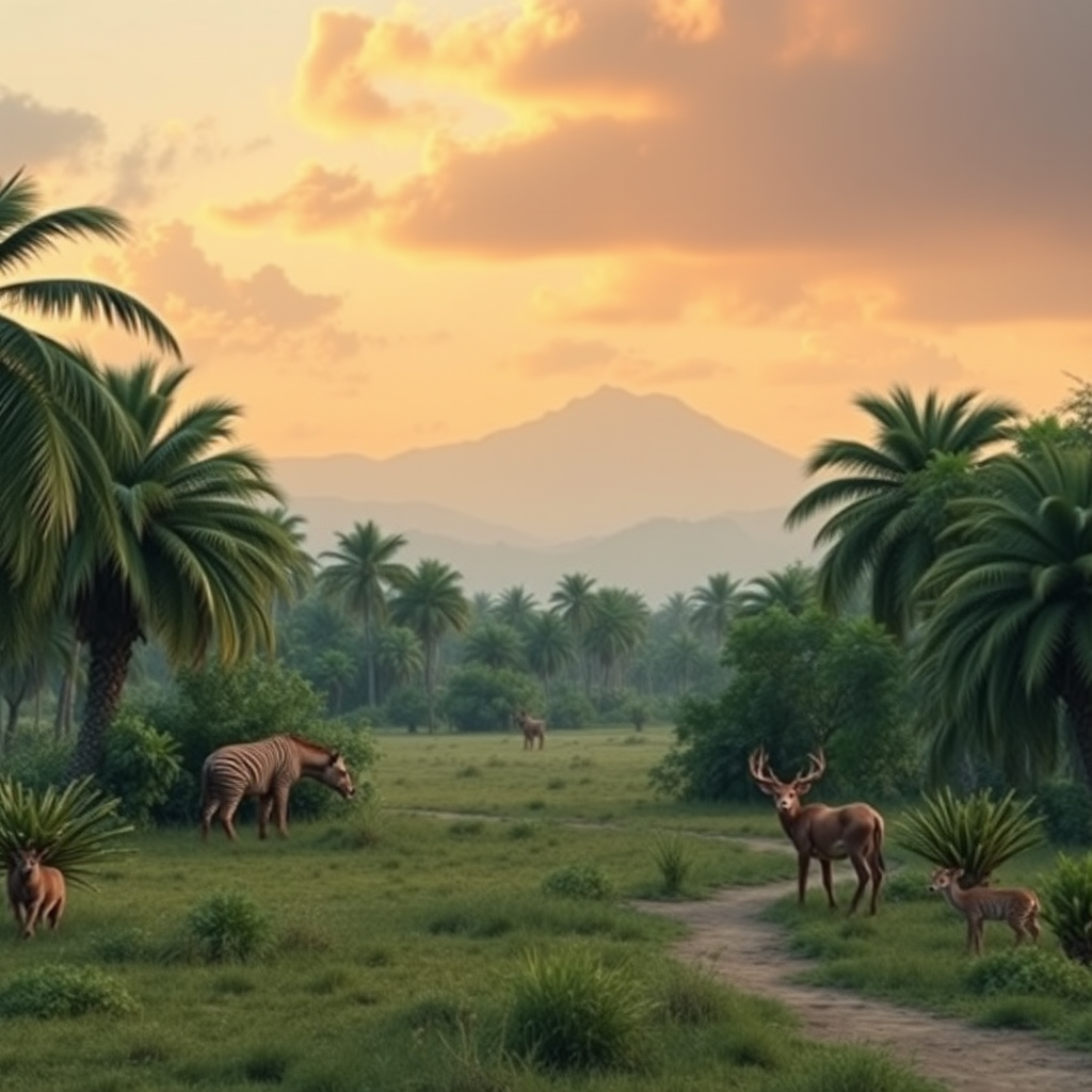 tropical savanna without realistic animals 8K