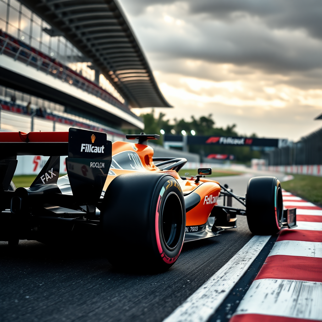 F1 car mclaren in the race track