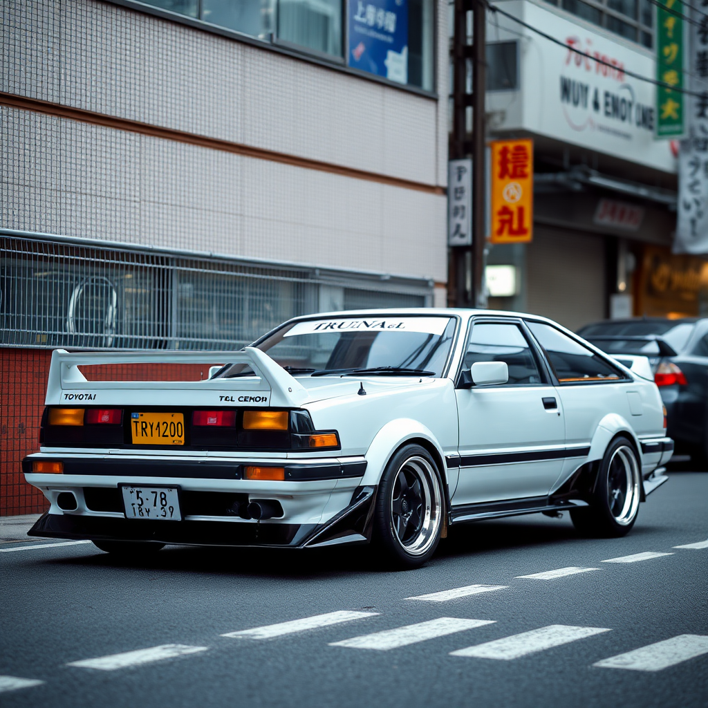 Toyota Trueno tuning in Tokyo.