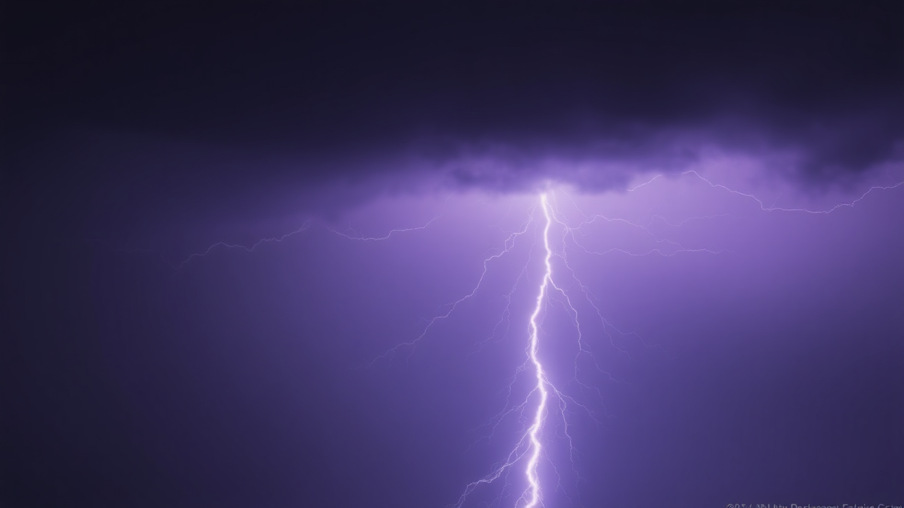 photo, nature, lightning, purple sky,