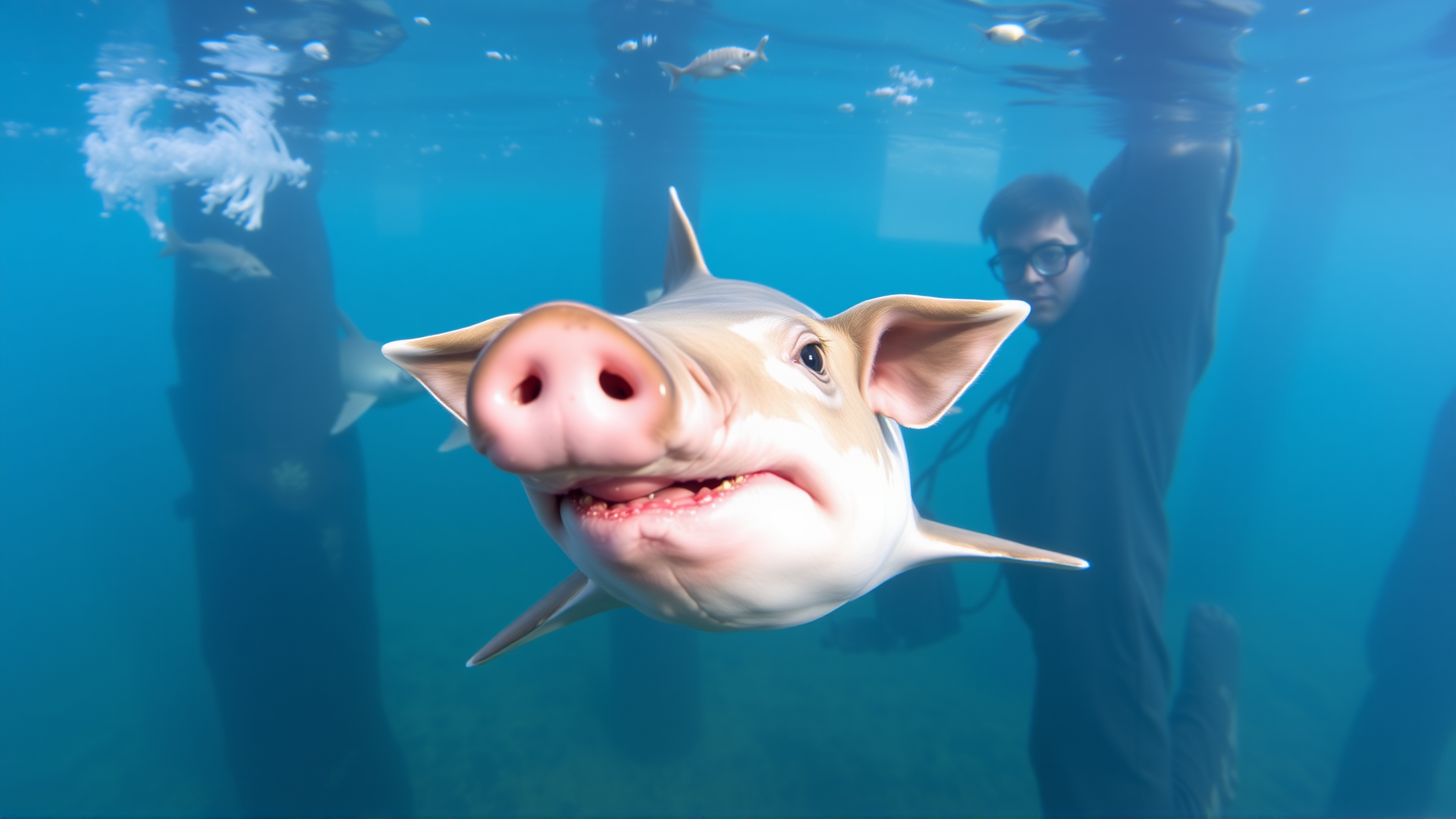 photo, pig shark