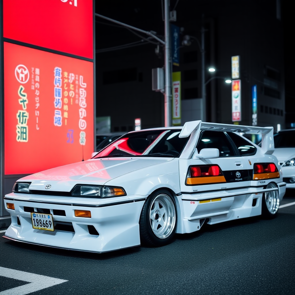 Toyota Trueno tuning in Tokyo.