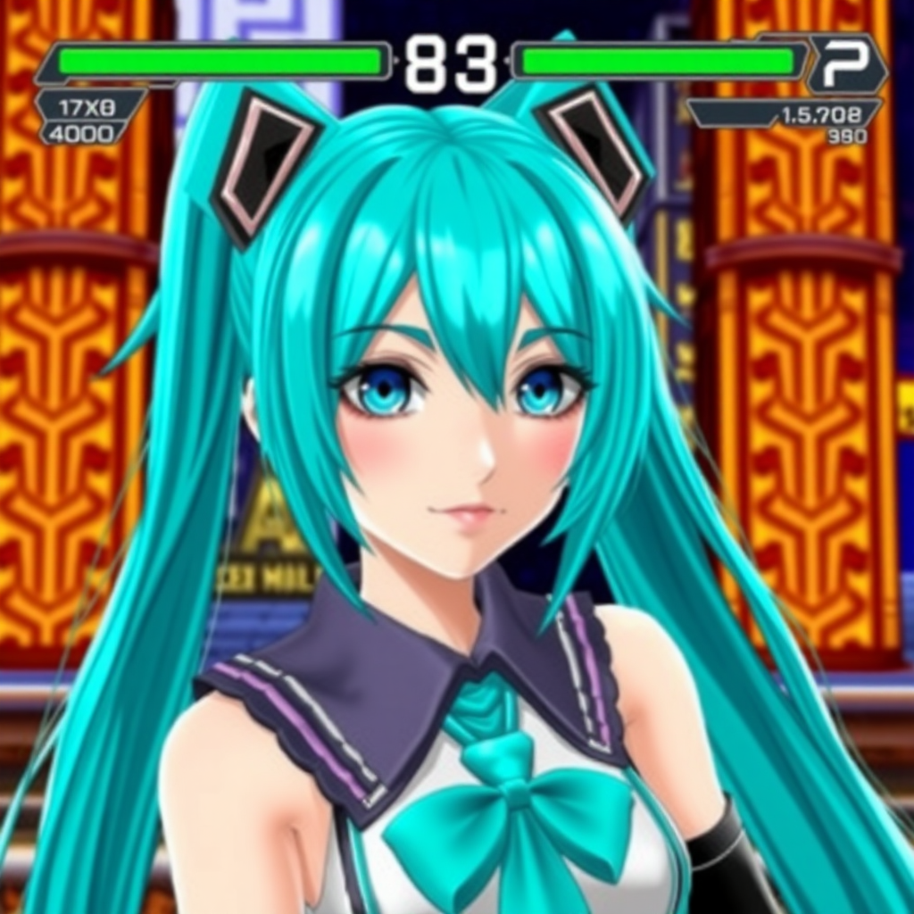 Ps2 game screenshot of hatsune miku