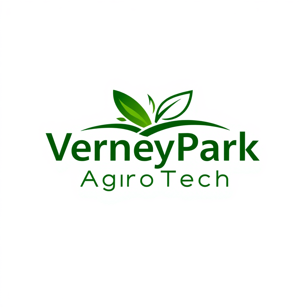 To create a visually striking and memorable logo for "VerneyPark-AgroTech," the design should reflect innovation, sustainability, and the forward-thinking nature of agricultural technology. The logo should evoke a sense of growth, connection with nature, and cutting-edge solutions.

Incorporating natural elements like leaves, crops, or a subtle depiction of the earth can symbolize the agricultural focus, while sleek, modern lines or abstract shapes can highlight the technology aspect. The typography should be clean and contemporary, with "VerneyPark" standing strong and distinguished, while "AgroTech" can be presented in a way that reflects innovation—perhaps with a futuristic font or stylized design.

A color palette inspired by nature, such as earthy greens, blues, or rich browns, can create a connection to the agricultural world, balanced with a hint of metallic or tech-inspired hues to convey modernity and innovation. The overall logo should merge the concepts of tradition and technology, representing VerneyPark-AgroTech’s role in revolutionizing agriculture while staying rooted in the environment.