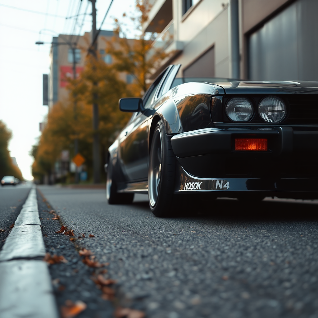 the car is parked on the side of the road, inspired by Taiyō Matsumoto, tumblr, restomod, nd4, c4