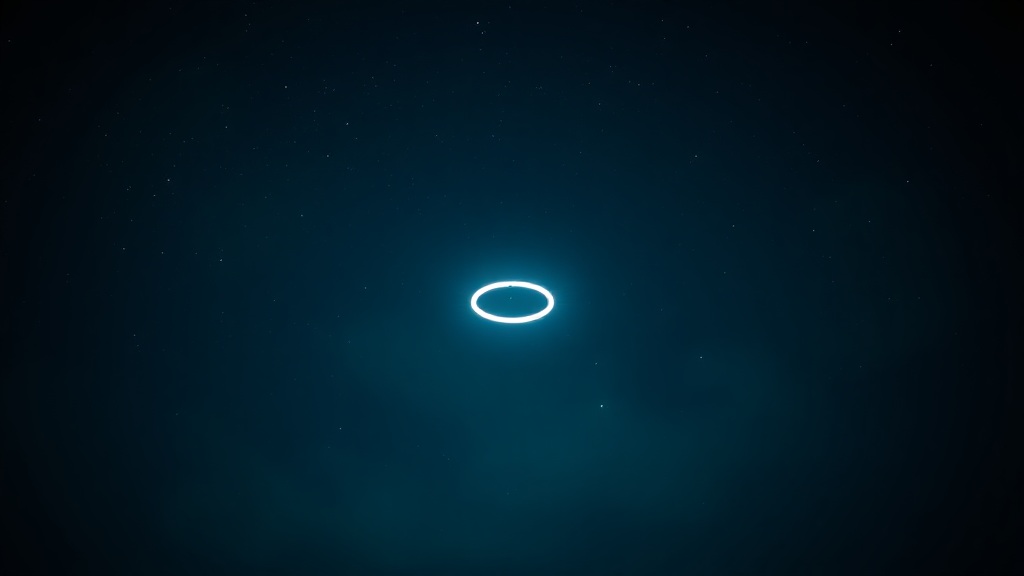 A diamond ring on the sky at night