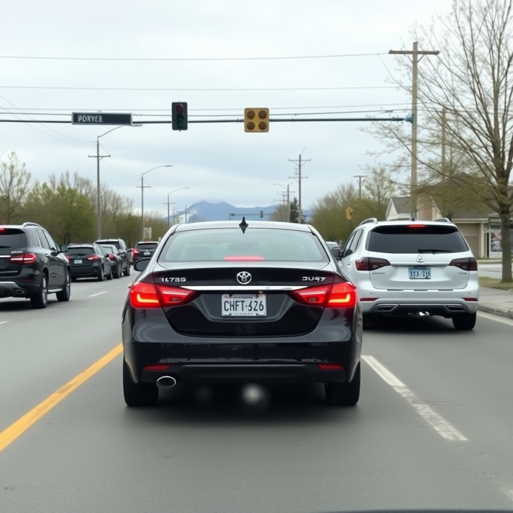 Someone had parked right behind them, boxing them in.