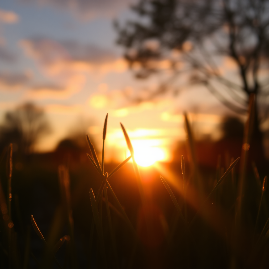 Beautiful evening glow, real photo, macro scene.