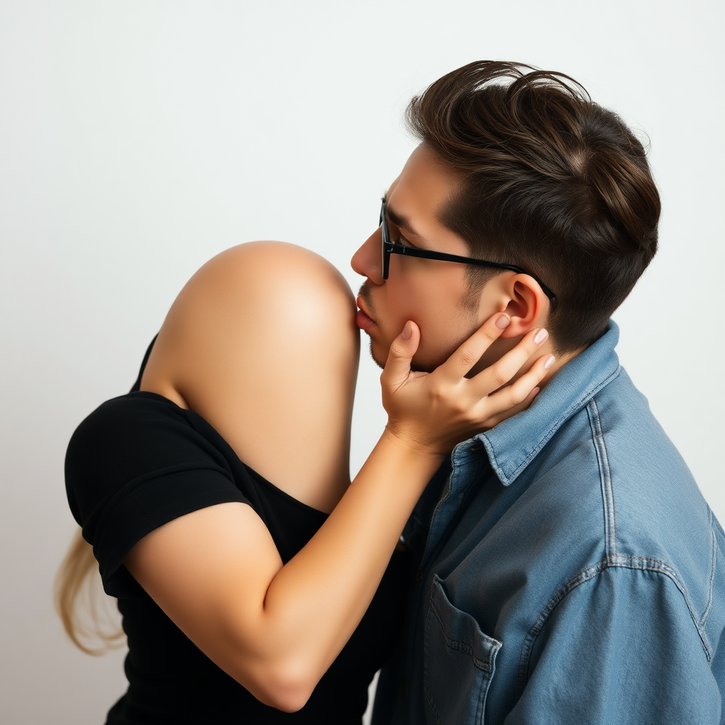 armpit model kissing her armpit