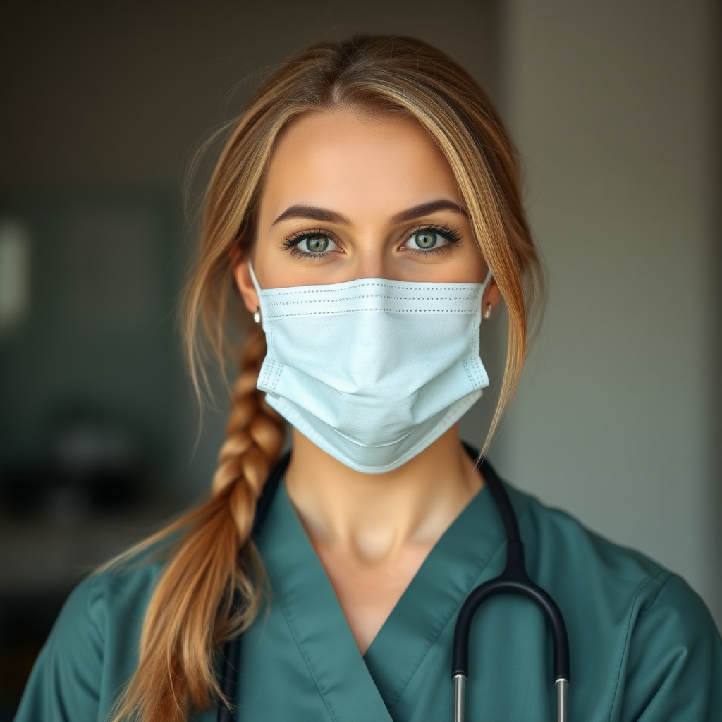 Danish, female veterinarian, frontal view, woman