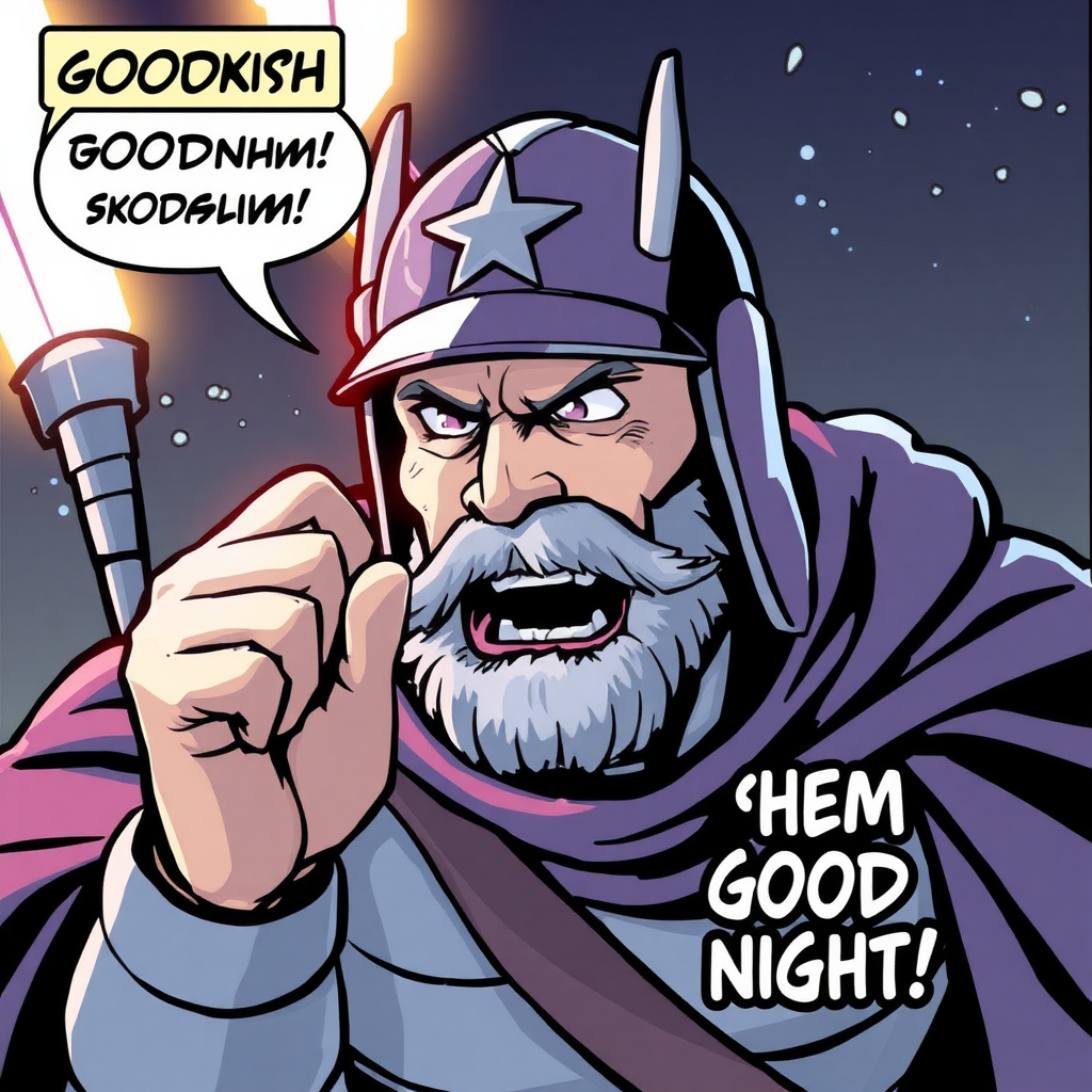 Comic: Captain Underrated "GOOD KNIGHT! ÄHEM GOOD FIGHT! ÄHEM GOOD NIGHT!"