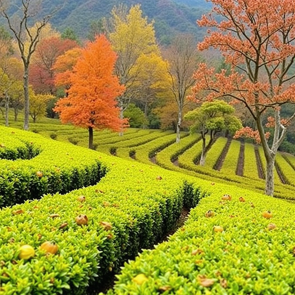 Autumn, tea garden, Yinkang No. 9.