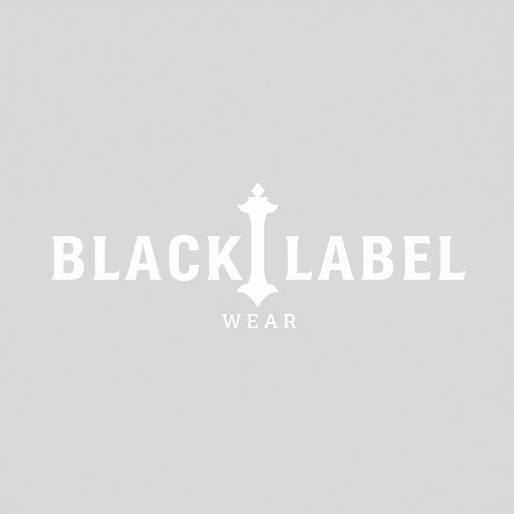 A logo design for a street wear clothing brand 'Black Label Wear'. Make it elegant but sharp.