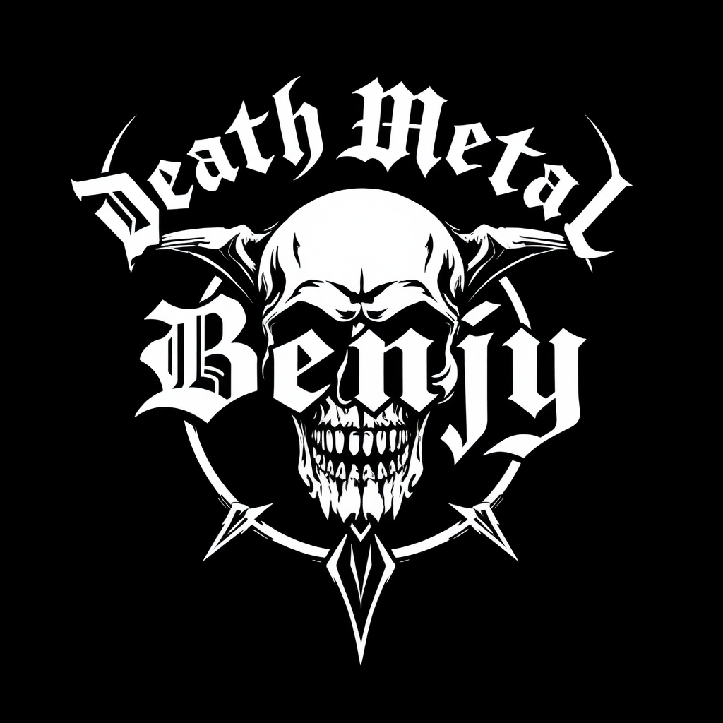 a Death Metal logo that says "Benjy"